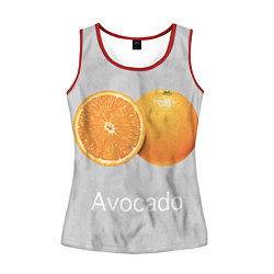 Майка-безрукавка женская Orange avocado, цвет: 3D-красный