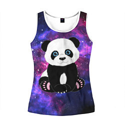 Майка-безрукавка женская Space Panda, цвет: 3D-белый