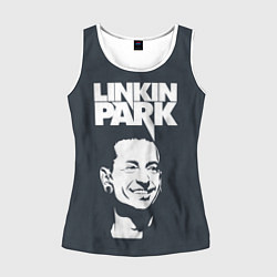 Майка-безрукавка женская ЧЕСТЕР ЛИНКИН ПАРК ЛОГО СПИНА Z, цвет: 3D-белый