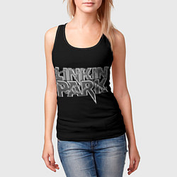 Майка-безрукавка женская Линкин парк в цепях, цвет: 3D-черный — фото 2