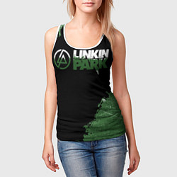Майка-безрукавка женская Линкин Парк в стиле Гранж Linkin Park, цвет: 3D-белый — фото 2