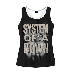 Майка-безрукавка женская System of a Down, цвет: 3D-белый