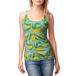 Майка-безрукавка женская Banana pattern Summer Fashion 2022, цвет: 3D-белый — фото 2