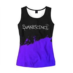 Майка-безрукавка женская Evanescence Purple Grunge, цвет: 3D-черный