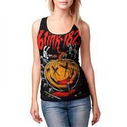 Майка-безрукавка женская Blink ghosts pumpkin, цвет: 3D-черный — фото 2