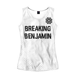 Майка-безрукавка женская Breaking Benjamin glitch на светлом фоне: символ с, цвет: 3D-белый