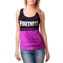 Майка-безрукавка женская Fortnite pro gaming: символ сверху, цвет: 3D-черный — фото 2