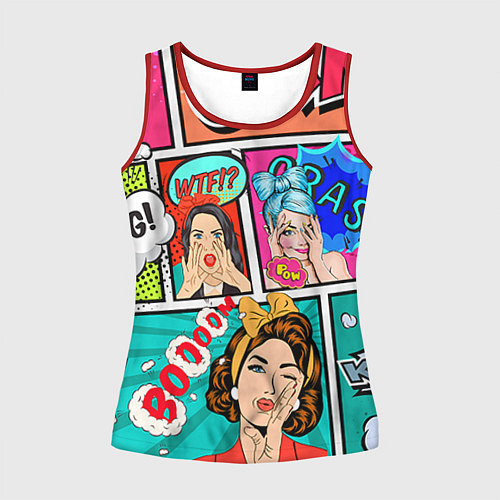 Женская майка без рукавов POP ART