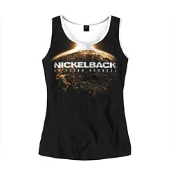 Майка-безрукавка женская Nickelback: No fixed address, цвет: 3D-белый