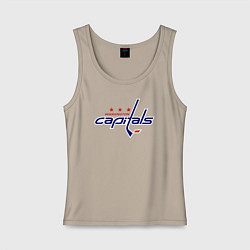 Майка женская хлопок Washington Capitals, цвет: миндальный