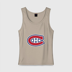 Майка женская хлопок Montreal Canadiens, цвет: миндальный