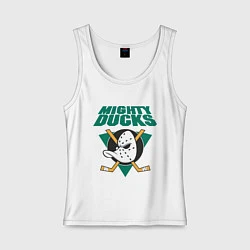 Майка женская хлопок Anaheim Mighty Ducks, цвет: белый