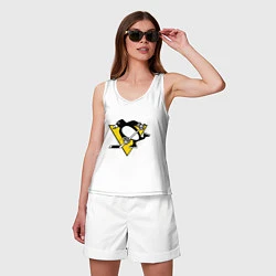 Майка женская хлопок Pittsburgh Penguins: Malkin 71, цвет: белый — фото 2