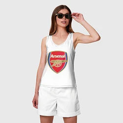 Майка женская хлопок Arsenal FC, цвет: белый — фото 2