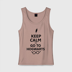 Женская майка Keep Calm & Go To Hogwarts