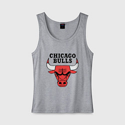 Майка женская хлопок Chicago Bulls, цвет: меланж