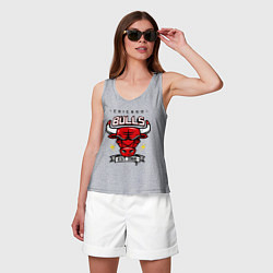 Майка женская хлопок Chicago Bulls est. 1966, цвет: меланж — фото 2