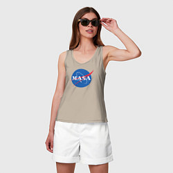 Майка женская хлопок NASA: Masa, цвет: миндальный — фото 2