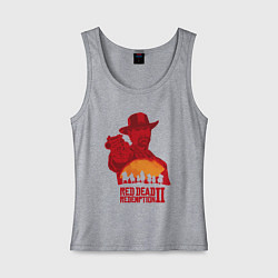 Майка женская хлопок Red Dead Redemption 2, цвет: меланж