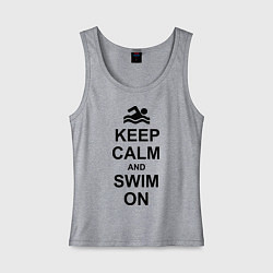 Женская майка Keep Calm & Swim On