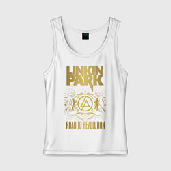 Майка женская хлопок Linkin Park: Road to Revolution, цвет: белый