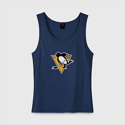 Майка женская хлопок Pittsburgh Penguins: Evgeni Malkin, цвет: тёмно-синий