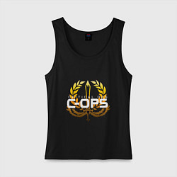 Майка женская хлопок CRITICAL OPS C-OPS, цвет: черный