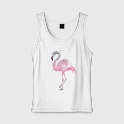 Майка женская хлопок Flamingo, цвет: белый