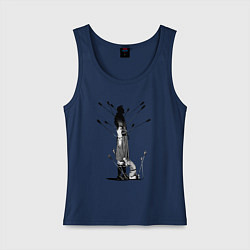 Майка женская хлопок Vinland saga, цвет: тёмно-синий