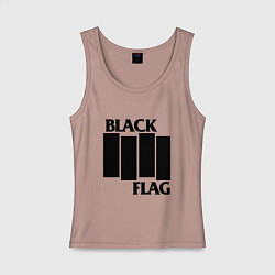 Майка женская хлопок BLACK FLAG, цвет: пыльно-розовый