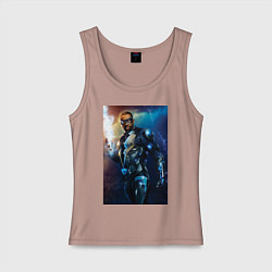 Майка женская хлопок Black Lightning, цвет: пыльно-розовый