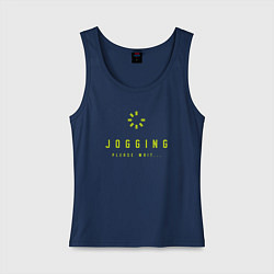 Майка женская хлопок Jogging, цвет: тёмно-синий