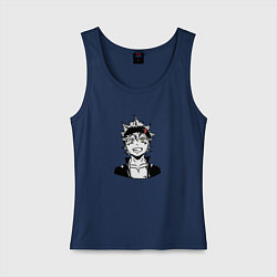 Майка женская хлопок Черный клевер, Аста, цвет: тёмно-синий