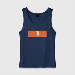Майка женская хлопок Juventus Tee Cut & Sew 2021, цвет: тёмно-синий