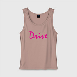 Майка женская хлопок DRIVE, цвет: пыльно-розовый