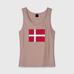 Женская майка Дания Флаг Дании