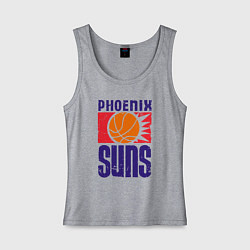 Майка женская хлопок Phoenix Suns, цвет: меланж