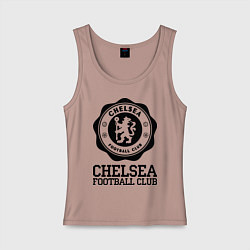 Майка женская хлопок Chelsea FC: Emblem, цвет: пыльно-розовый