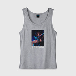 Майка женская хлопок OG BUDA С МИКРОФОНОМ, цвет: меланж