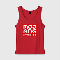 Майка женская хлопок Mojang Studios, цвет: красный