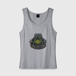 Майка женская хлопок I See You, цвет: меланж