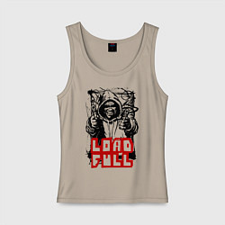 Женская майка Мужчина с двумя пистолетами