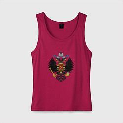 Майка женская хлопок Черный орел Российской империи, цвет: маджента