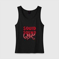 Майка женская хлопок Squid Squad, цвет: черный