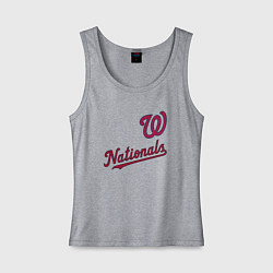 Майка женская хлопок Washington Nationals - baseball team!, цвет: меланж