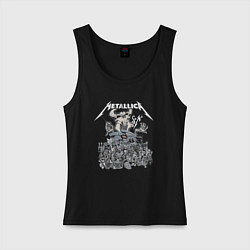 Майка женская хлопок Metallica - thrash metal style!, цвет: черный