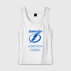 Женская майка Tampa Bay Lightning is coming, Тампа Бэй Лайтнинг