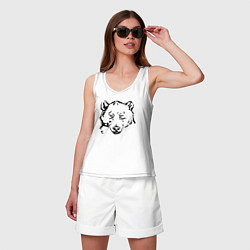 Майка женская хлопок Black bear, цвет: белый — фото 2