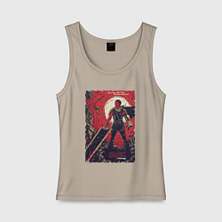 Майка женская хлопок Грозный Гатс, цвет: миндальный