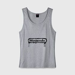 Майка женская хлопок Nintendo streaks, цвет: меланж